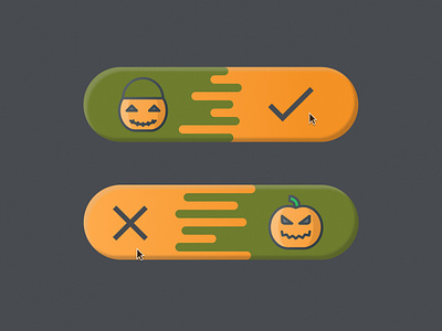 Hallowen On/Off Switch button challange daily daily challange daily ui dailyui direct hallowen message off on on off onoff presentation switch text ui challange