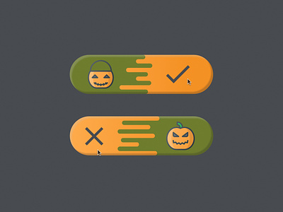 Hallowen On/Off Switch button challange daily daily challange daily ui dailyui direct hallowen message off on on off onoff presentation switch text ui challange