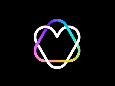 Star + heart logo ( for sale ) app branding care caring geometry gradient heart icon logo love mark star triad triangle vadim carazan wine