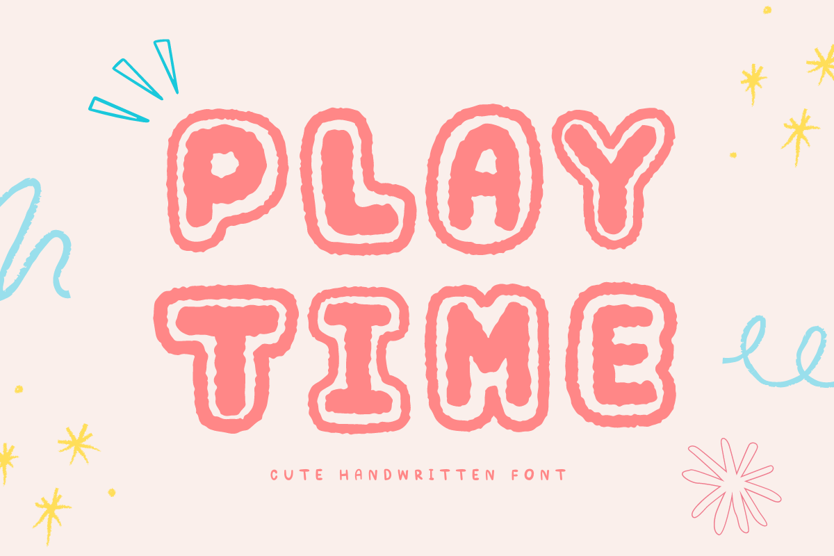 PLAY TIME back to school font cute font cute handwritten font display font font handwriting font handwritten font kids font play time