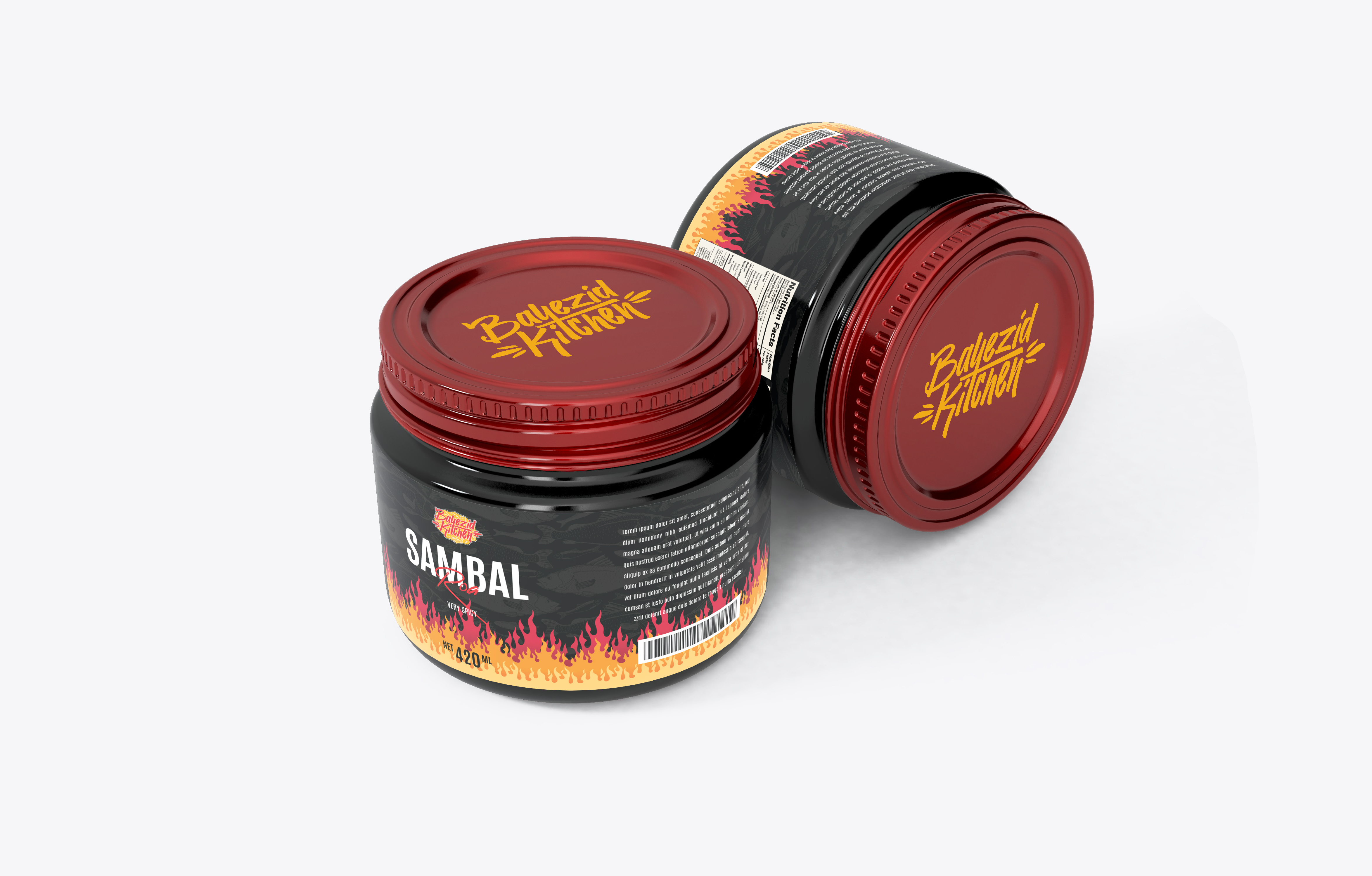 BAYEZID KITCHEN - SAMBAL ROA branding coffee design graphic design illustration logo typography ui ux vector
