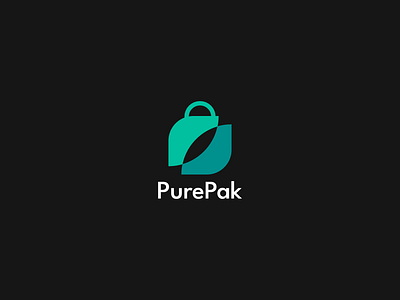 PurePak bag logo brand brand identity branding brandmark creative design graphic graphic design leaf logo logo logo design logofolio logomark purepak vector wordmark