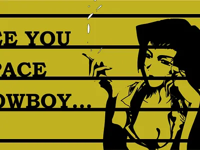Cowboy Bepop Poster anime cowboy bepop faye graphic design illustration poster ui