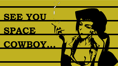 Cowboy Bepop Poster anime cowboy bepop faye graphic design illustration poster ui