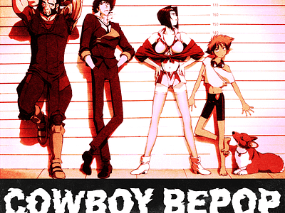 Cowboy Bepop Poster anime cowboy bepop faye gradient maps graphic design illustration poster spike ui