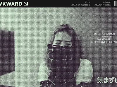 Bitmap Poster awkward bitmap gradient maps graphic design poster women