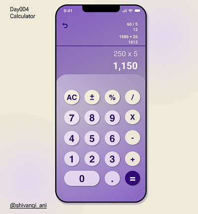Day004: Calculator 004 calculator dailychallenege dailyui design designer figma ui ux