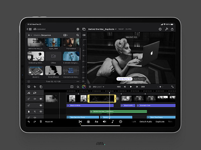 Video Editor Concept (iPad) UI designsystem