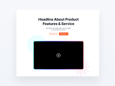UI Snap - Headline features headline about products headline page