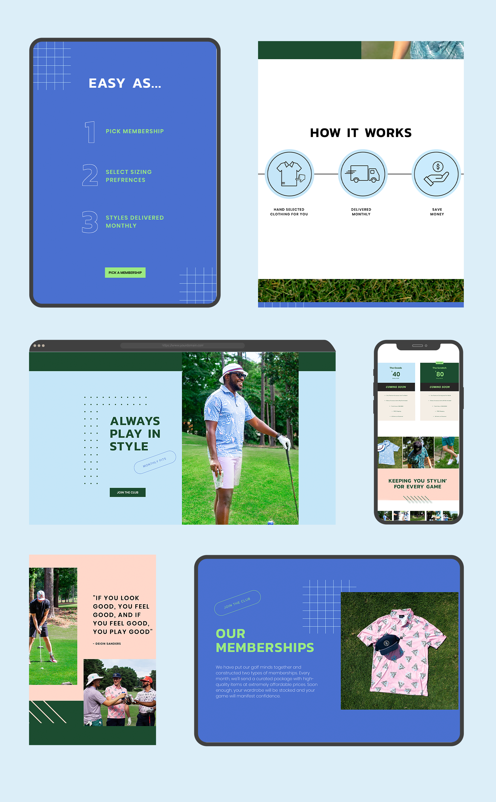 Turn Golf Subscription Box Website