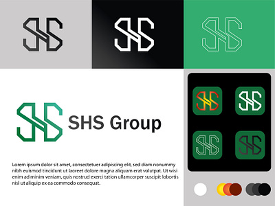 logo design letter SHS brand identity brand design branding graphic design logo