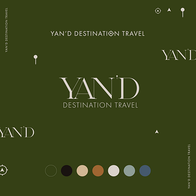 YAN'D Destination Travel Brand Identity brand identity branding flat design logo luxury typography