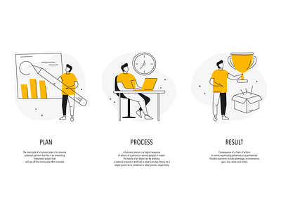 Illustration Plan-Process-Result design graphic design illustration office plan process