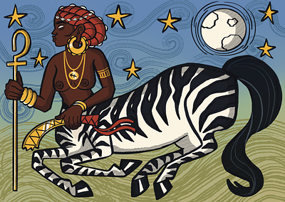 zebra centaur african african art centaur design horoscope illustration