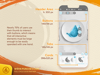 Plate It - User Experience Design branding cooking design gameart gamedesign gui icons illustration interface logo mobilegames punchev ui ux