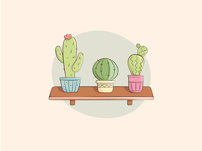 Сactuses cactuses illustration vector