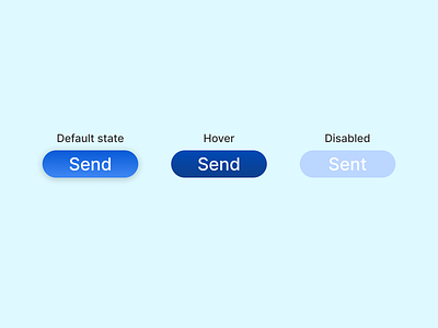 DailyUI #083 Button blue button call to action cta daily ui dailyui default default state disabled hover hovering state ui