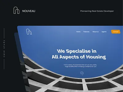 NOUVEAU Case Study bold branding case study design design case study design system graphic design logo logo design minimal minimalist mission modern real estate rent showcase ui uidesign uiux vision
