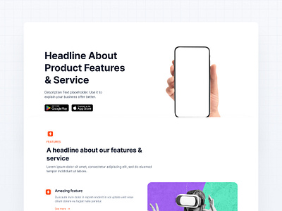 UI Snap - Headline about us headline products page