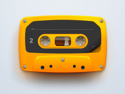 Audio Cassette from Figma audio audio cassette cartoon figma illustration music retro shape sound vector