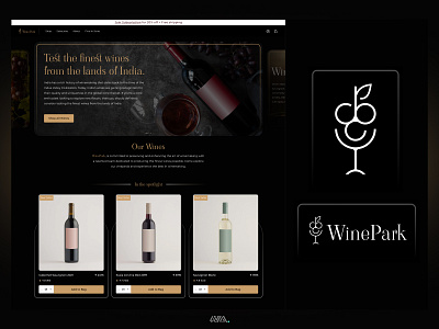 Winepark website and logo designsystem