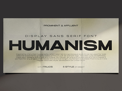 HUMANISM FONTS affluent black bold brand identity branding design font font design font display human humanism logotype newspaper poster prominent type type design typeface typography