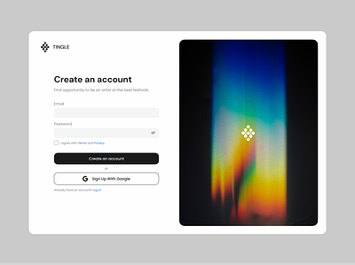 The Concept of Sign-up Page account artists design desktop festival figma minimal music sign in sign up ui user experience website