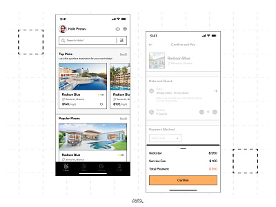 Hotel booking app. designsystem