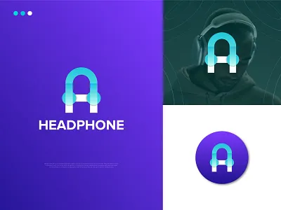 Headphone Logo | H Letter with Headphone Logo Concept branding earphone enjoy music h headphone h letter headphone logo headset icon logo logo design media logo multimedia music music app music player music studio negative space sound sounds typography