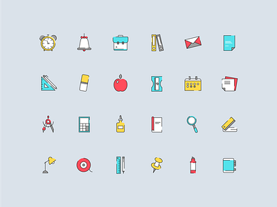 Icons back to school graphic design icons school vector