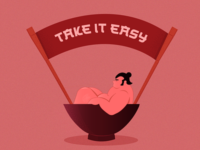Take it easy design illustration illustration art illustrator minimal vector