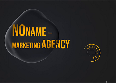 Noname - marketing agancy (landing page) abstraction animation branding design figma landing main screen marketing agency page ui uiux ux web web designer