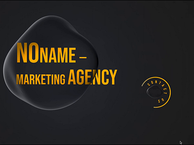 Noname - marketing agancy (landing page) abstraction animation branding design figma landing main screen marketing agency page ui uiux ux web web designer