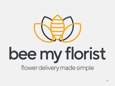 Online Floral Delivery Service - Logo Design adobe illustrator app icon bee logo florist flower delivery logo design minimal logo design online app seminole county simple logos ui volusia county
