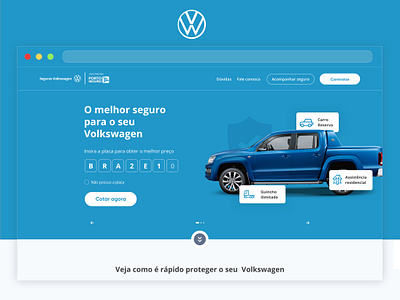 Landing Page Volkswagen auto insurance auto insurance ui volkswagen vw