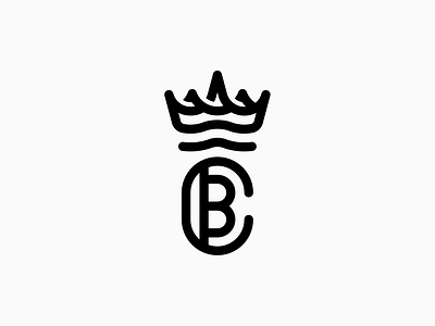 Crown Bath art b bath branding c cb concept crown design geometric geometry letter line lineart logo monogram wave