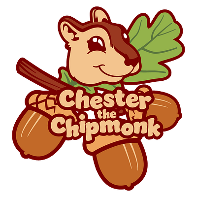 Chester the Chipmunk Sticker design designer flat graphic design illustration sticker vector