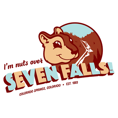 Seven Falls t-shirt Design design designer flat graphic design illustration typography vector