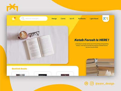 Ketab Forosh Concept UI book book store branding graphic design illustration landing page store ui ux