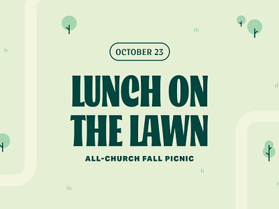 Lunch on the Lawn church illustration picnic