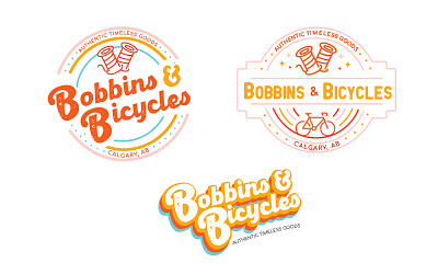 Bobbins & Bicycles - Handmade Goods branding graphic design logo