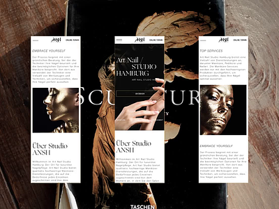 Webdesign Landing page for Art Nail Studio Hamburg branding create website design landingpage logo uiuxdesign web designer website website design