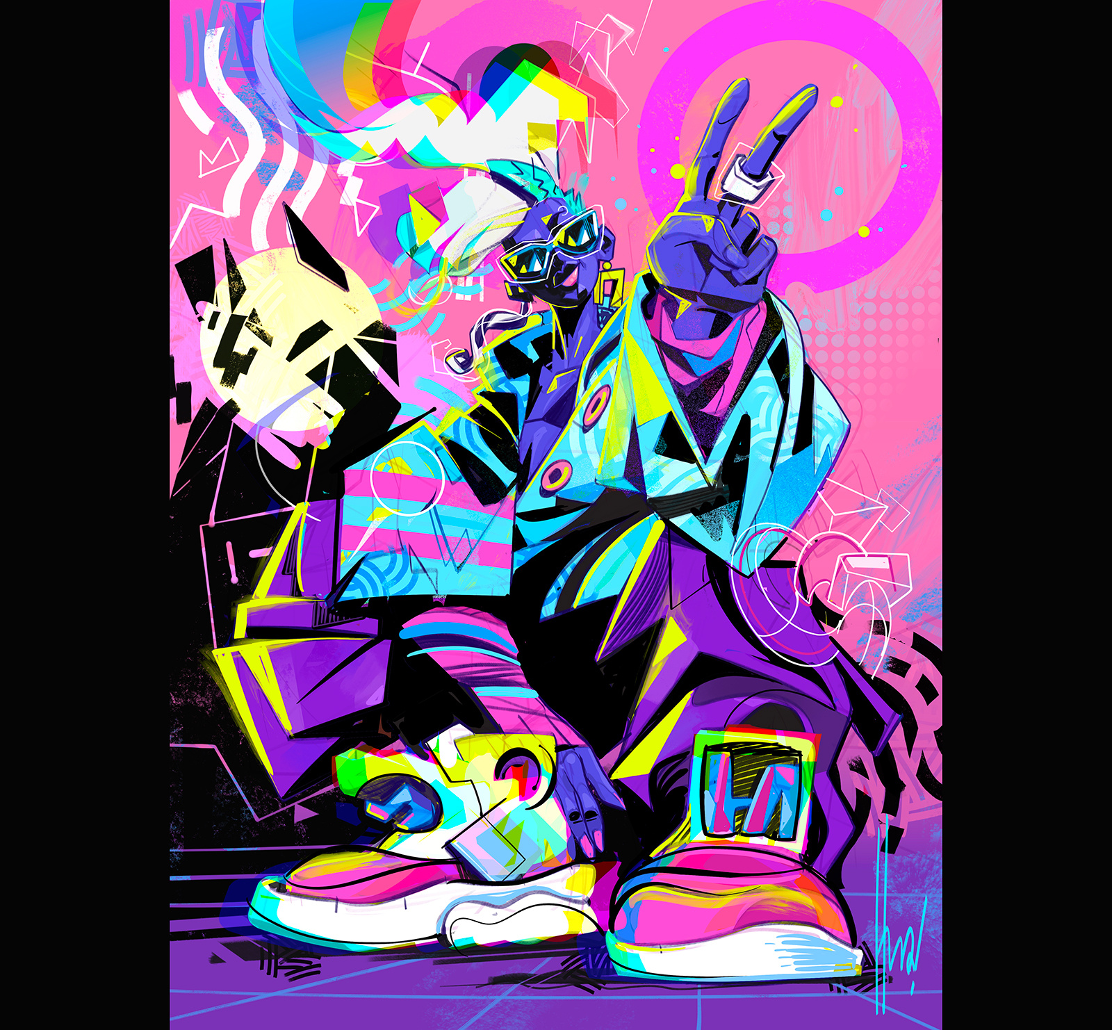 Fashion Killa 🌈✌✨ characterdesign cool energy experimentalart fashionkilla fashionvictim illustration lifestyle outfit pop