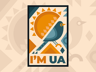 UA inspired art flat illustration ukraine vector