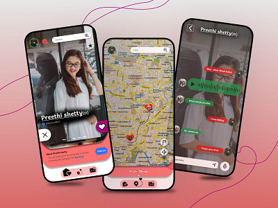 MatchMate - A dating app for finding your perfect match! 3d app branding datting app design design dystem graphic design illustration logo matchmate ui