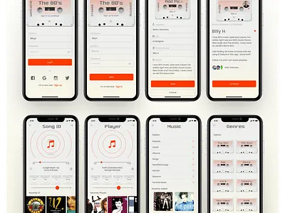 The 80's - Career Foundry UI Project 80s music billy hammond uxui designer ui