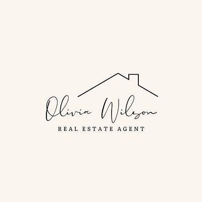 Black & Ivory Classy Feminine Real Estate Logo femine lvory real estate