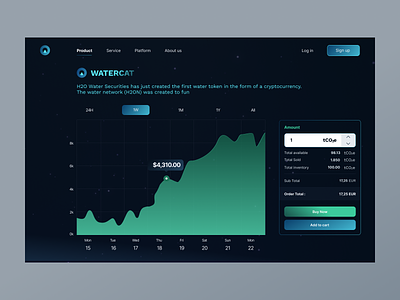 Crypto Transactions - Water Mettraverse Blockchain UX/UI bitcoin blockchain buy cryto crypto cryptor currency dark ui dashboard design ethereum exchange mettaverse minimal scale transactions ui ux water water company web 3.0 web design