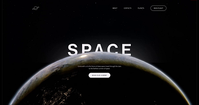 Space tourism concept animation concept design ui ux