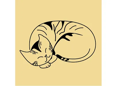 gatito durmiendo design gatito illustration
